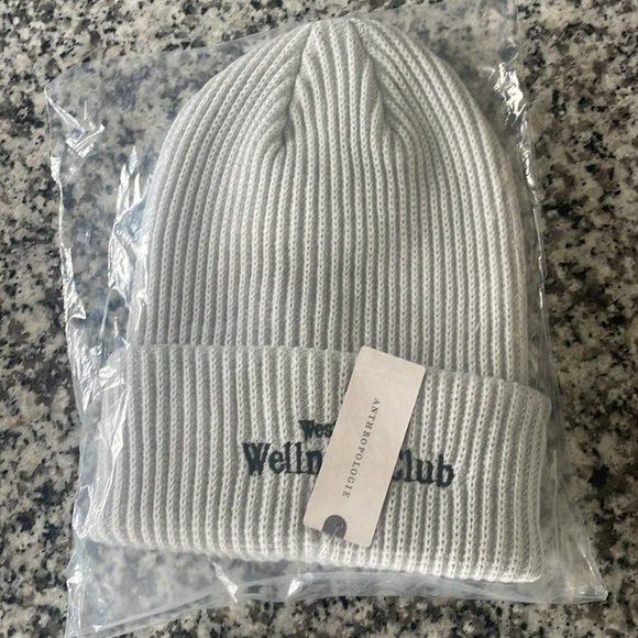 Anthropologie Daily Practice Sport Club Ribbed Beanie Hat in Light Grey NWT - Picture 5 of 5